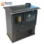 Verso CS Inox Ceramic Готварска печка на дърва 7.7 kW Десен комин