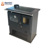 Verso CS Inox Ceramic Готварска печка на дърва 7.7 kW Ляв комин