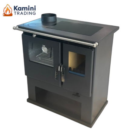 Verso CS Inox Ceramic Готварска печка на дърва 7.7 kW Ляв комин