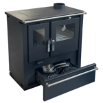 Verso CS Plus Inox Готварска печка на дърва 7.7 kW Десен комин - Image 4