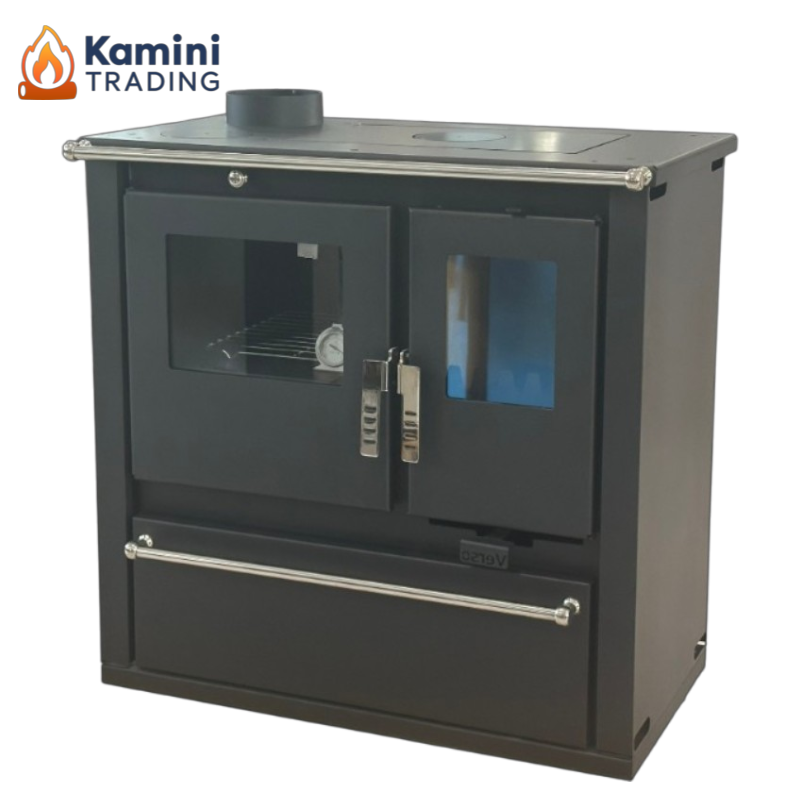 Verso CS Plus ляв комин-лого Verso CS Plus Готварска печка на дърва 7.7 kW Ляв комин - Image 1