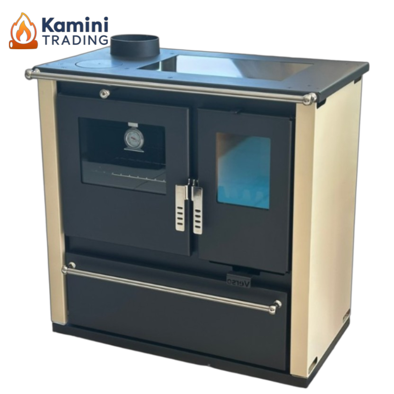 Verso CS Plus Ceramic слонова кост ляв комин-лого Verso CS Plus Ceramic Готварска печка 7.7 kW Слонова кост Ляв - Image 1