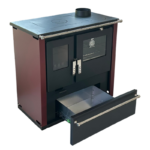 Verso CS Plus Inox Готварска печка 7.7 kW Бордо Десен комин - Image 4