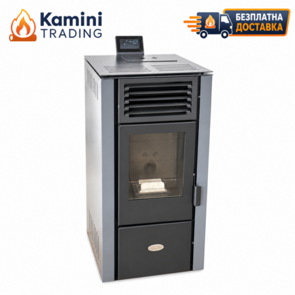 Verso VPBS 10 Пелетна камина с въздушна риза 10 kW Сива