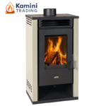 Камина на дърва Prity K2 GT 8.1 kW Слонова кост