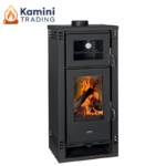 Камина на дърва с фурна Prity K2 GT F 8.1 kW Черна